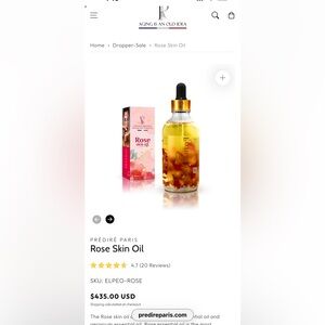 PREDIRE PRESTIGE Rose essential oil, Rose skin oil
NWT